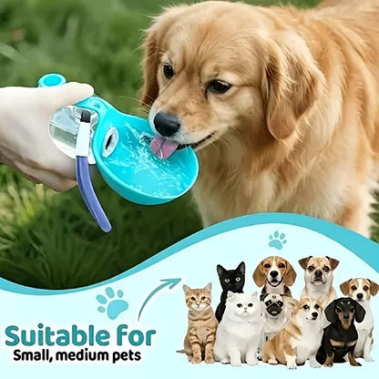 Portable Dog Water Bottle with Bowl