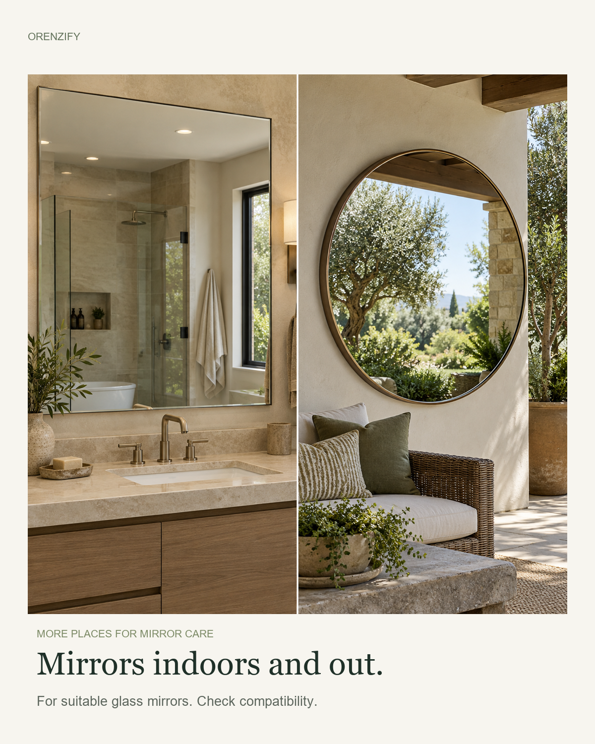ClearXpert indoor and outdoor mirror care