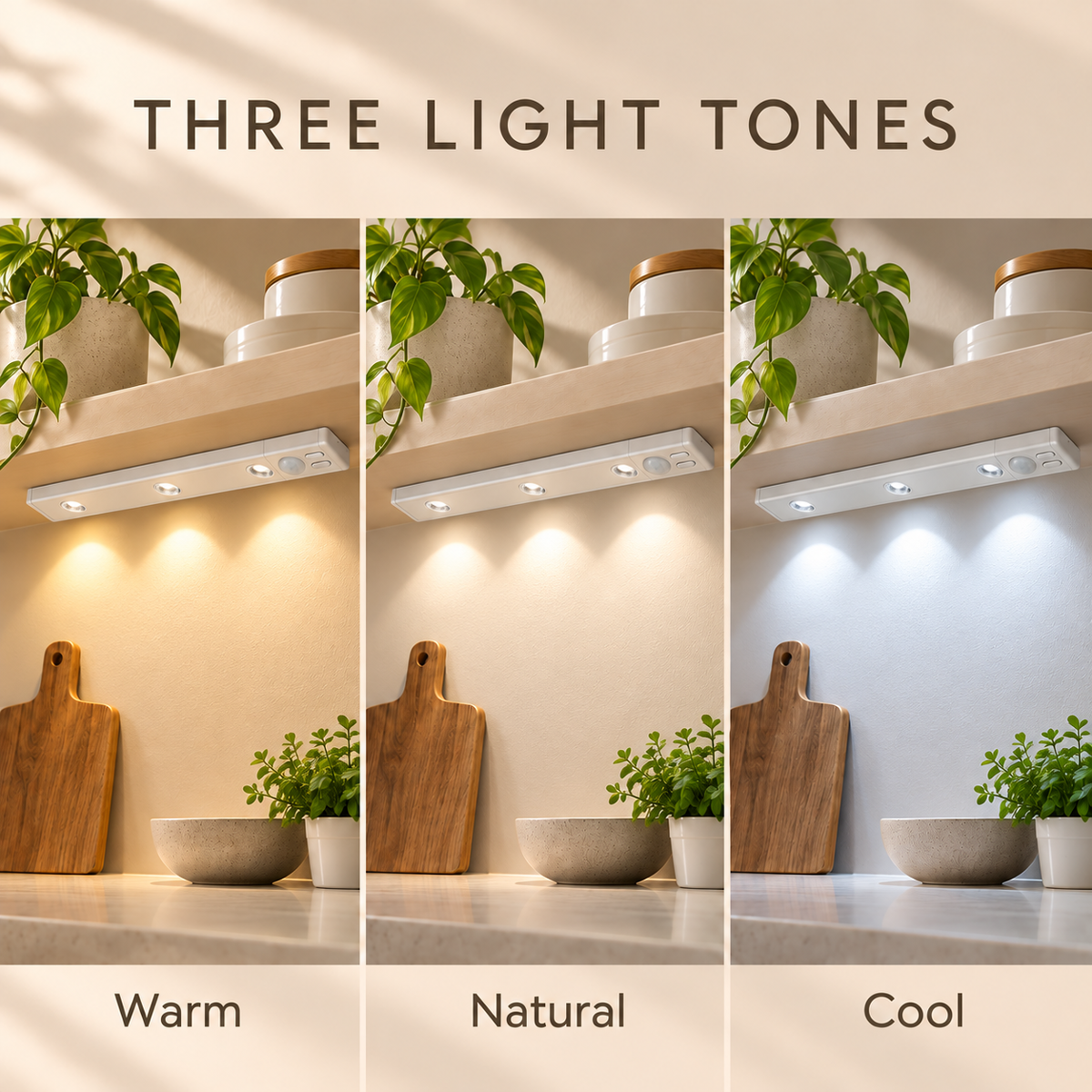 LumaSense warm, natural and cool light tones