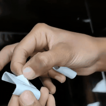 Real LumaSense installation loop showing peel, stick, and attach steps