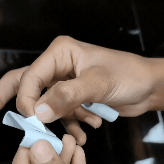 Real LumaSense installation loop showing peel, stick, and attach steps