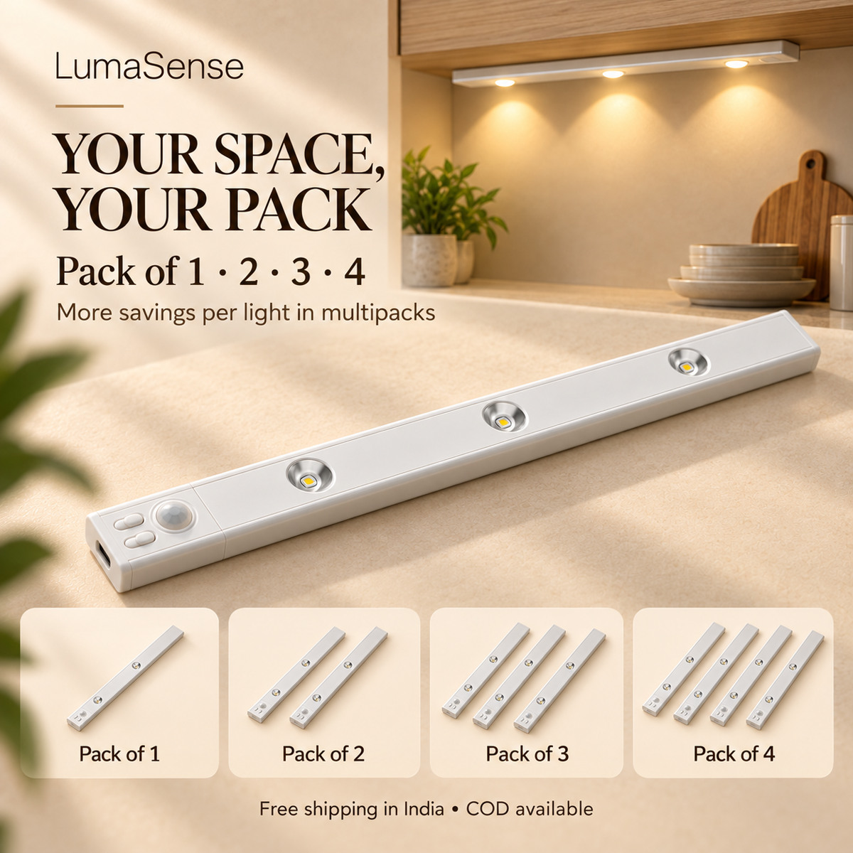 LumaSense packs of 1, 2, 3 and 4 with multipack savings